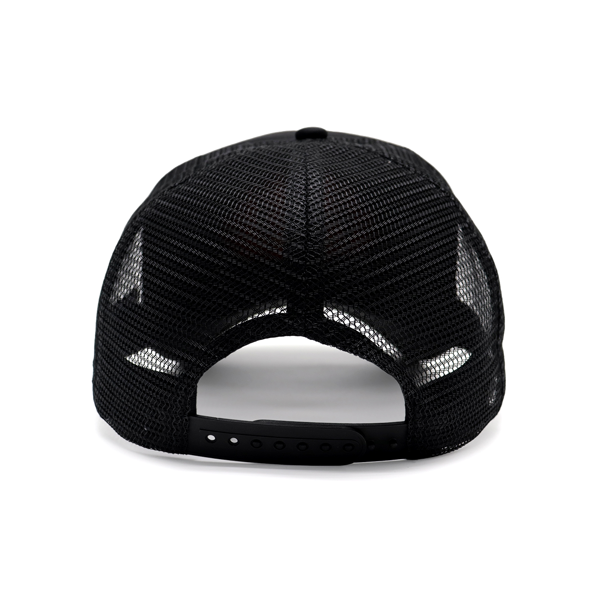 Fashion Black Trucker Cap with Red Lips and Green Star Pattern