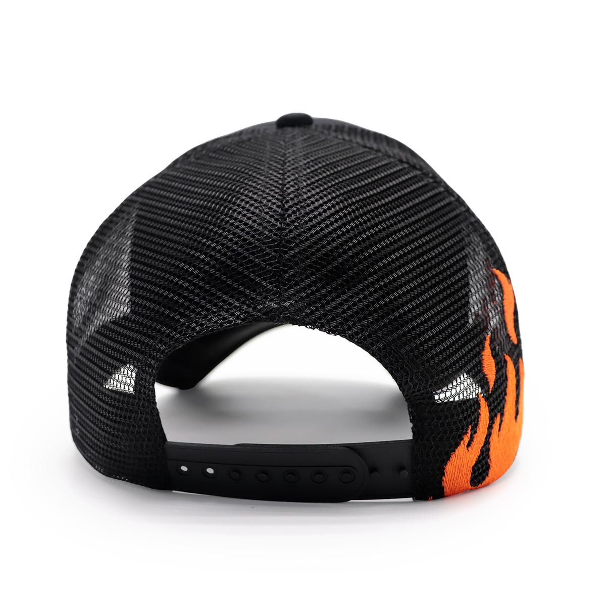 Fitwell Flame Embroidery Trucker Cap Adjustable Mesh Baseball Hat for Men and Women
