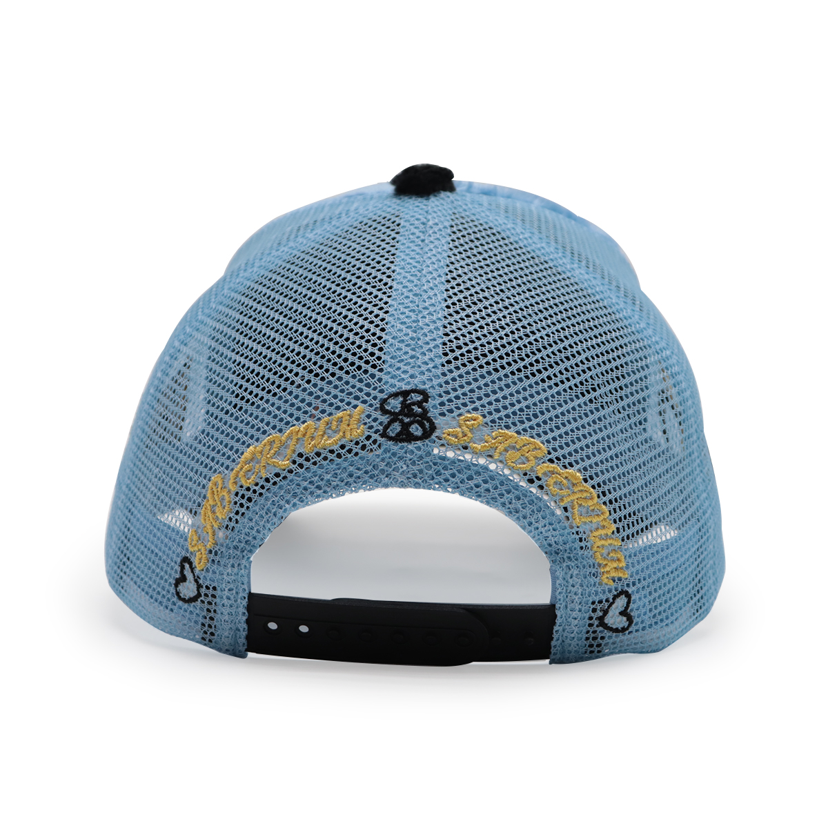 FITWELL Fuzzy Patchwork Trucker Hat – Embroidered Plush Mesh Baseball Cap