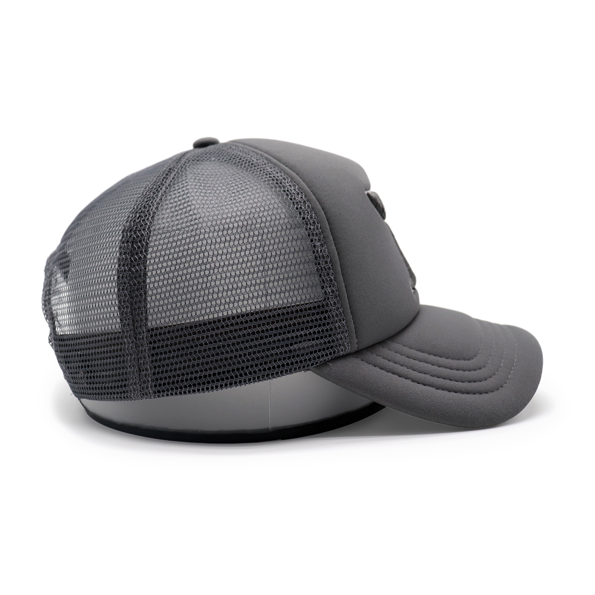 3D Embroidered B Trucker Hat – Light Blue Mesh Snapback Cap, Custom Baseball Hat, Unisex Adjustable