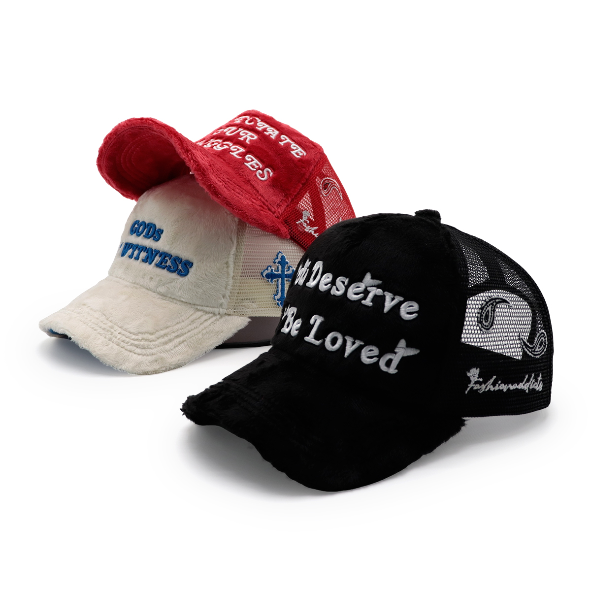 3D Logo Plush Mesh Snapback – Custom Embroidered Trucker Hat