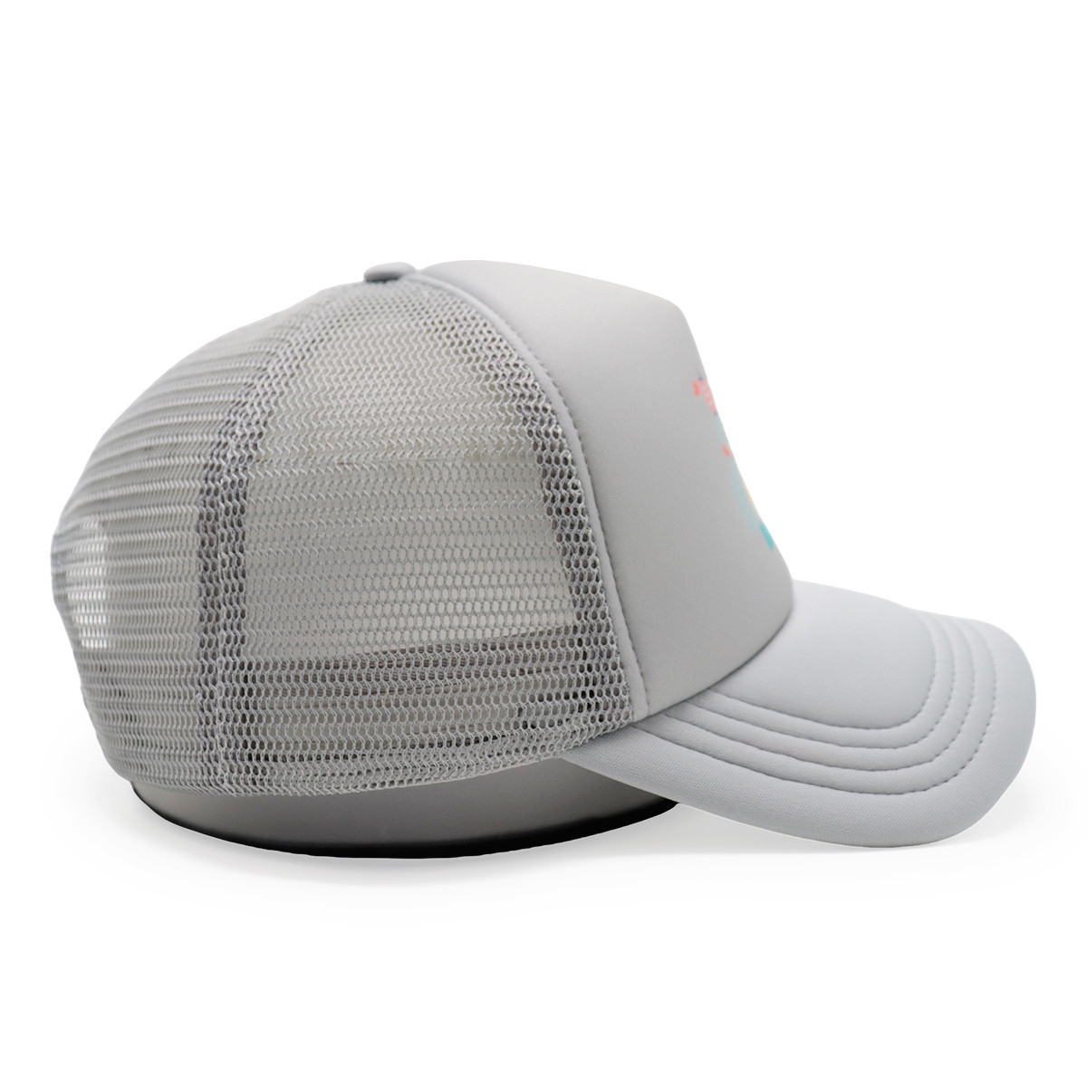 Cute Lucky Cat Print Mesh Trucker Cap – Colorful Cartoon Snapback Hat