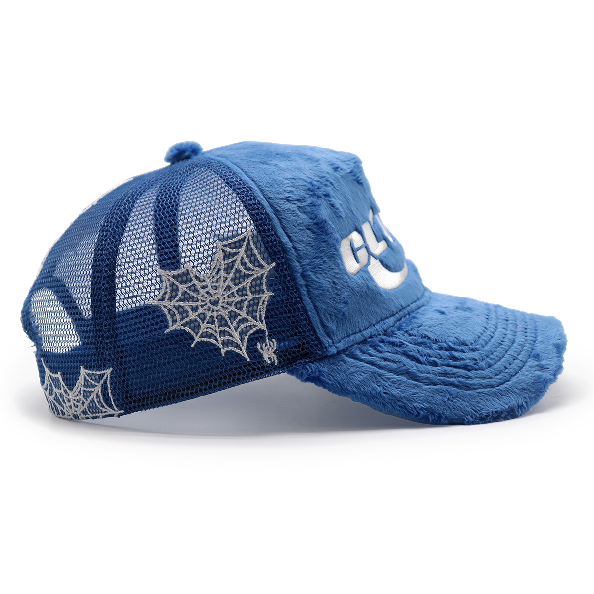 Curved Brim Custom Trucker Hats – Plush Embroidery Mesh Cap for Men & Women