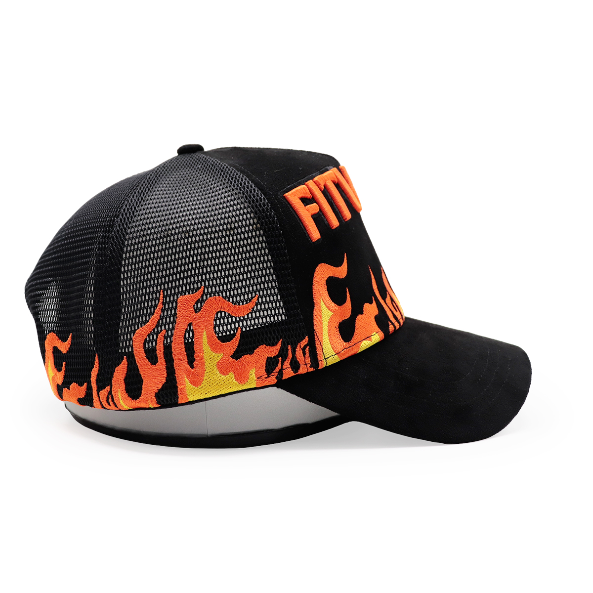 FITWELL Flame Trucker Cap - Stylish Mesh Baseball Hat