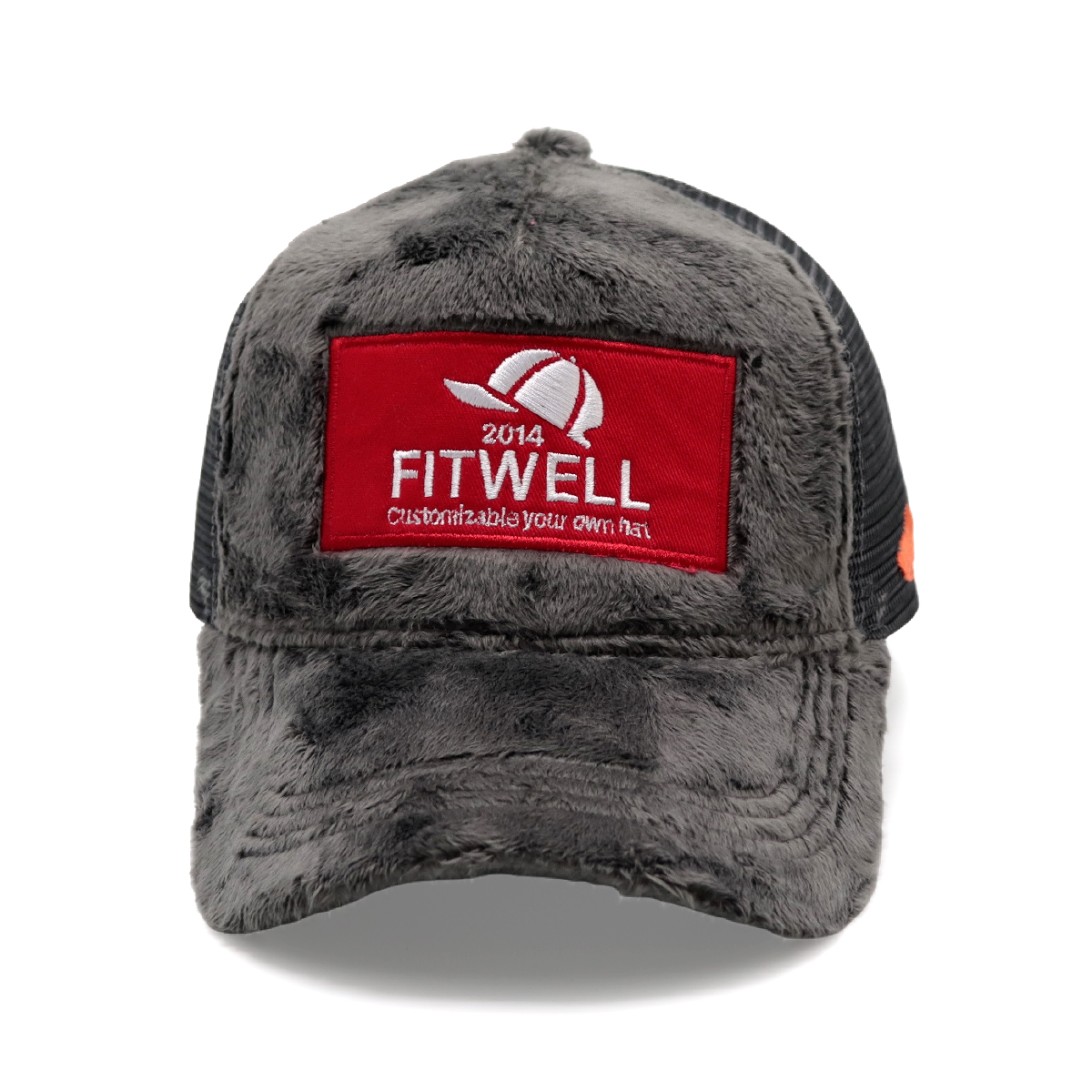 Yellow Velvet Trucker Cap with Embroidered Patch Logo | Custom Mesh Snapback Hat