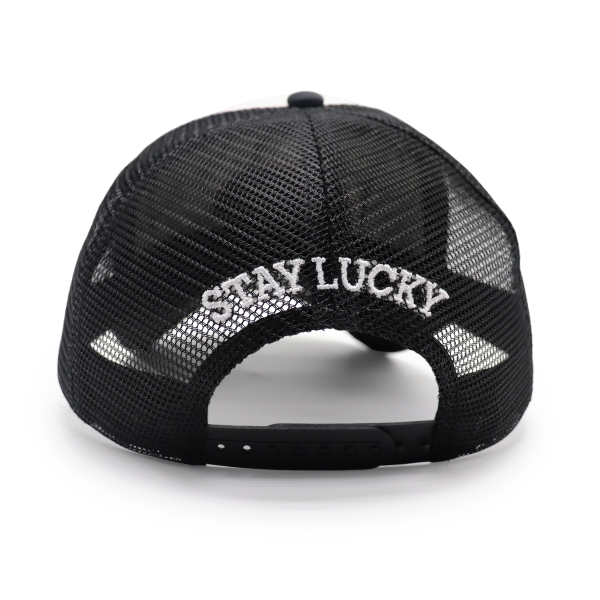 5 Panel Foam Mesh Back Trucker Cap &quotLucky