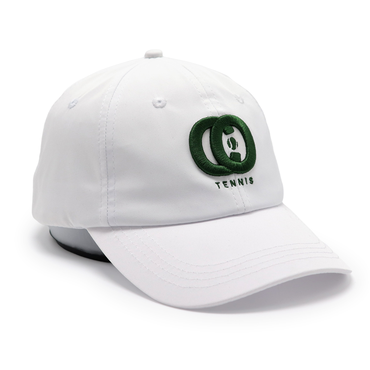 White Tennis Embroidered Sports Cap – Breathable, Adjustable, Unisex Outdoor Baseball Hat
