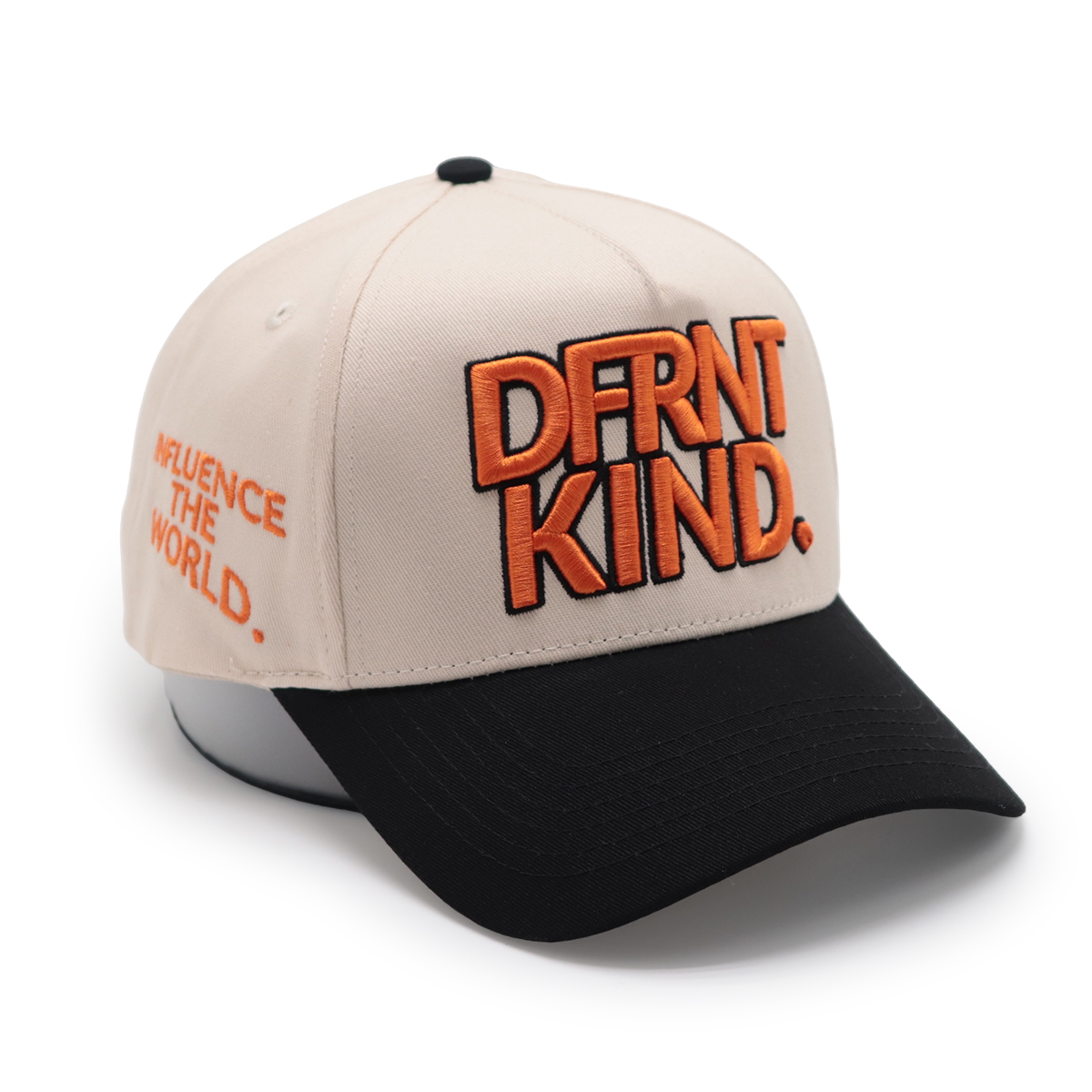 DFRNT KIND. Embroidered Baseball Caps – Colorblock & Red, Adjustable, Unisex Street Style Hats