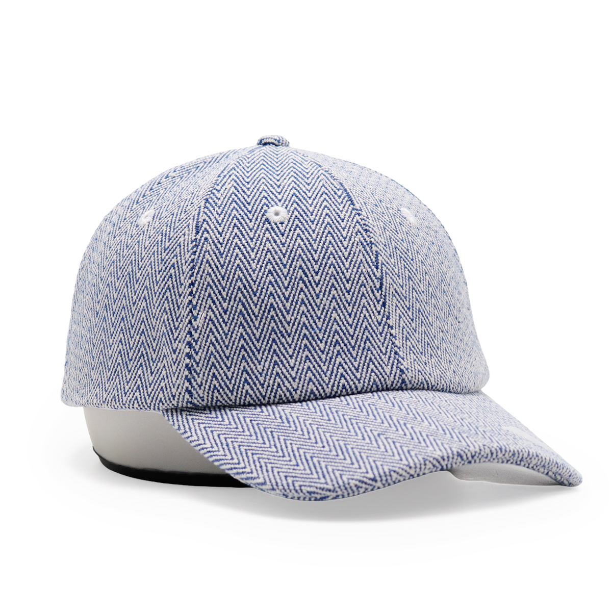 Herringbone Baseball Cap, Adjustable Herringbone Pattern Hat, Embroidered Visor, Unisex Casual Cap (Blue/Red)