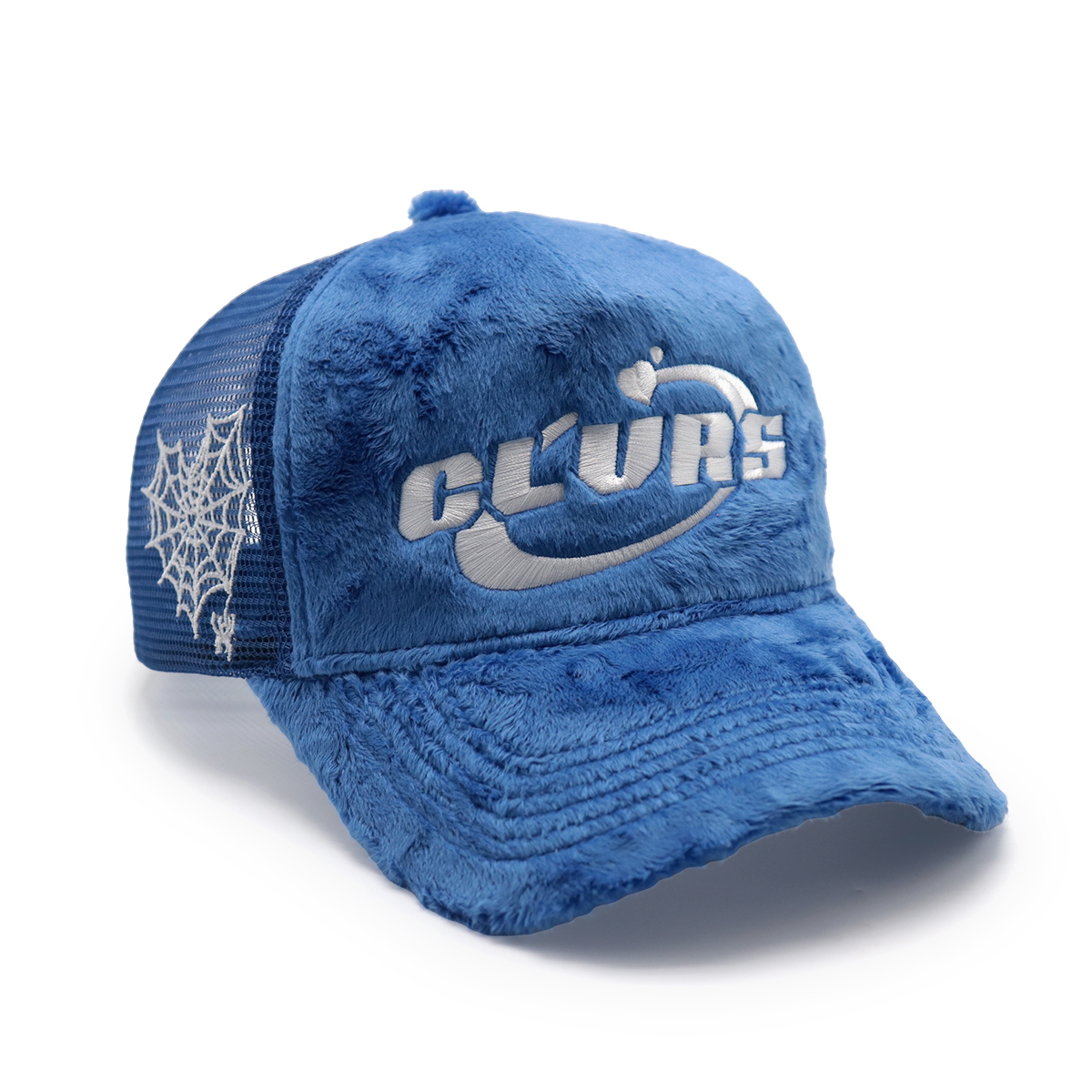 Curved Brim Custom Trucker Hats – Plush Embroidery Mesh Cap for Men & Women