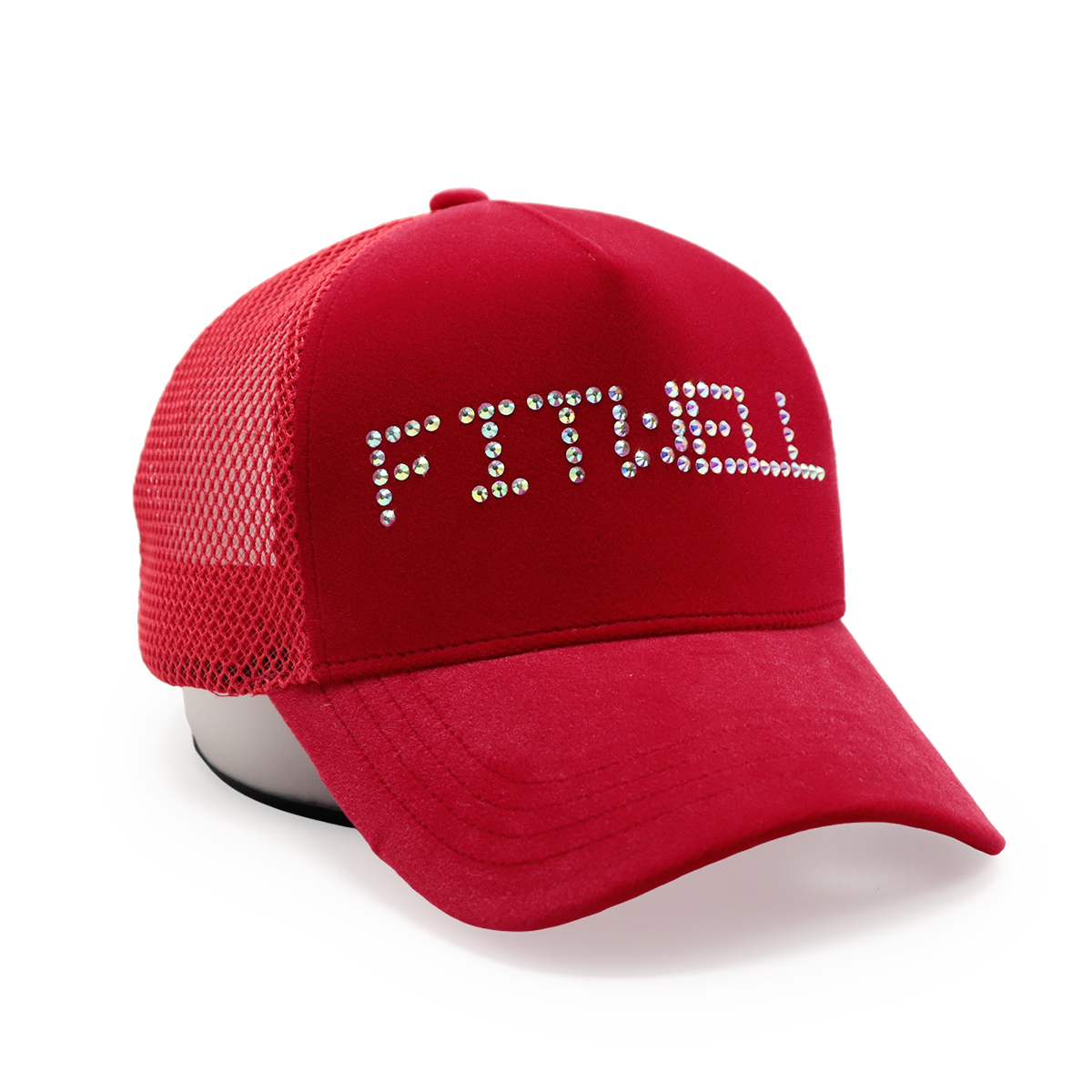FITWELL Rhinestone Mesh Trucker Cap – Bling Crystal Letter Snapback Hat