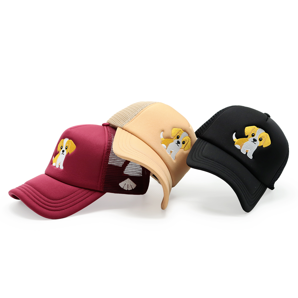 Foam Embroidered Animal Logo Trucker Hats – Custom Mesh Snapback Cap