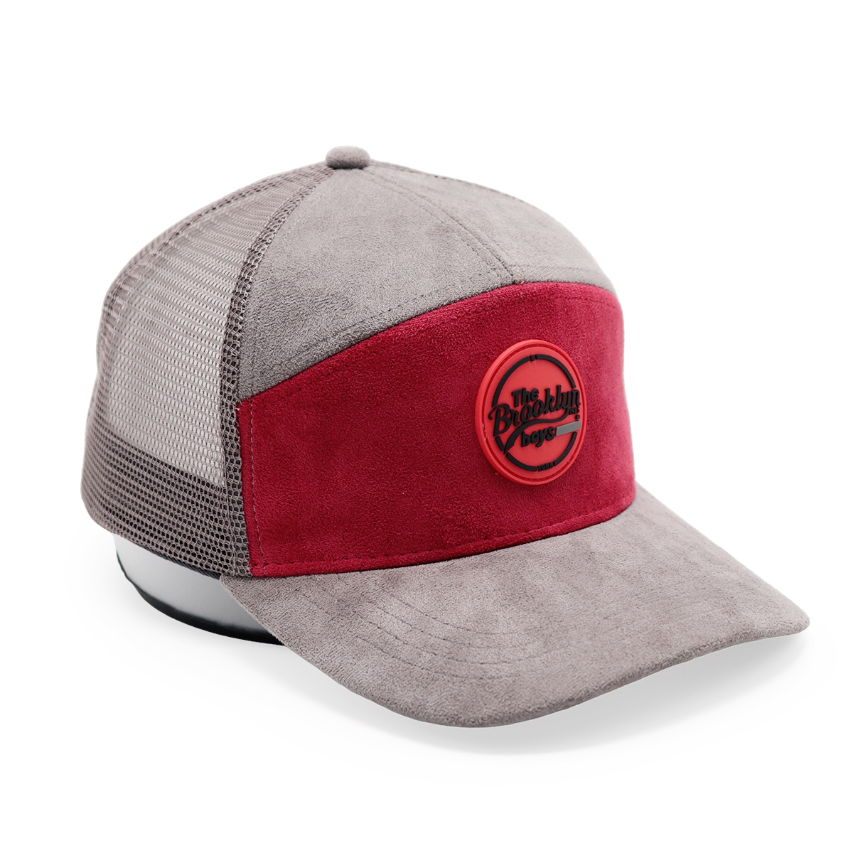 Vintage Brooklyn Patch Trucker Caps, Suede & Polyester Mesh Snapback Hats, Adjustable Unisex