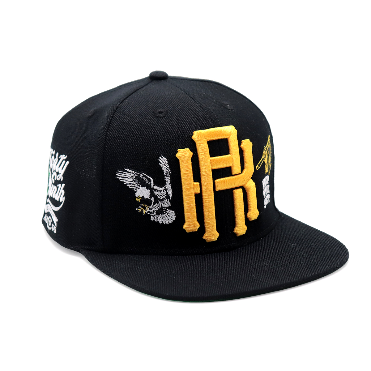 REP THE SET Flat Brim Snapback Cap – 3D Embroidered Streetwear Hat