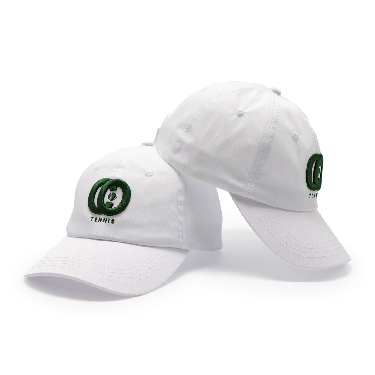 White Tennis Embroidered Sports Cap – Breathable, Adjustable, Unisex Outdoor Baseball Hat