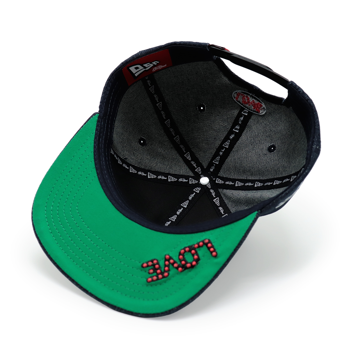 California LOVE Embroidered Denim Snapback Hat – Flat Brim Streetwear Cap