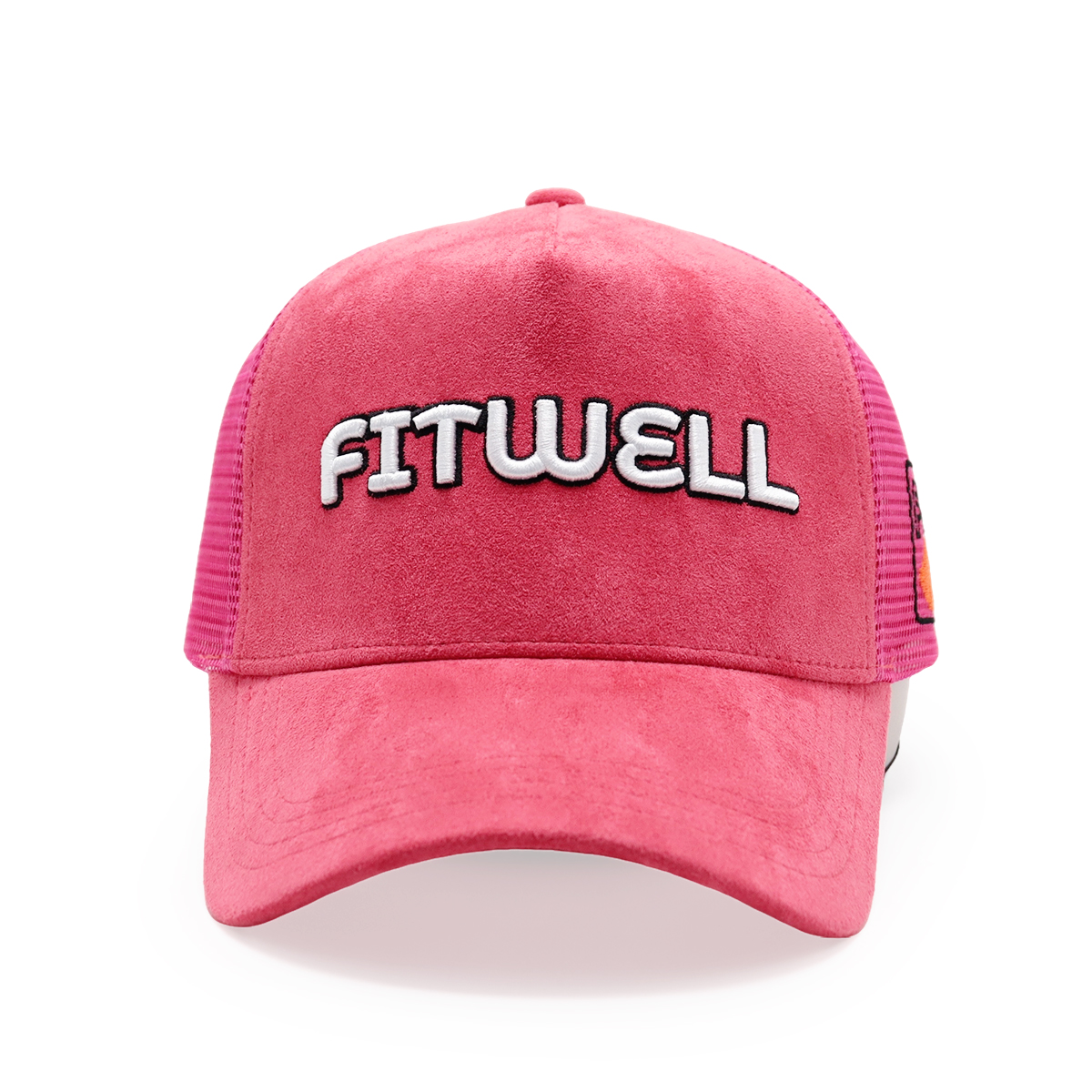FITWELL 3D Embroidered Suede Mesh Trucker Cap – Multi-color Snapback Hat