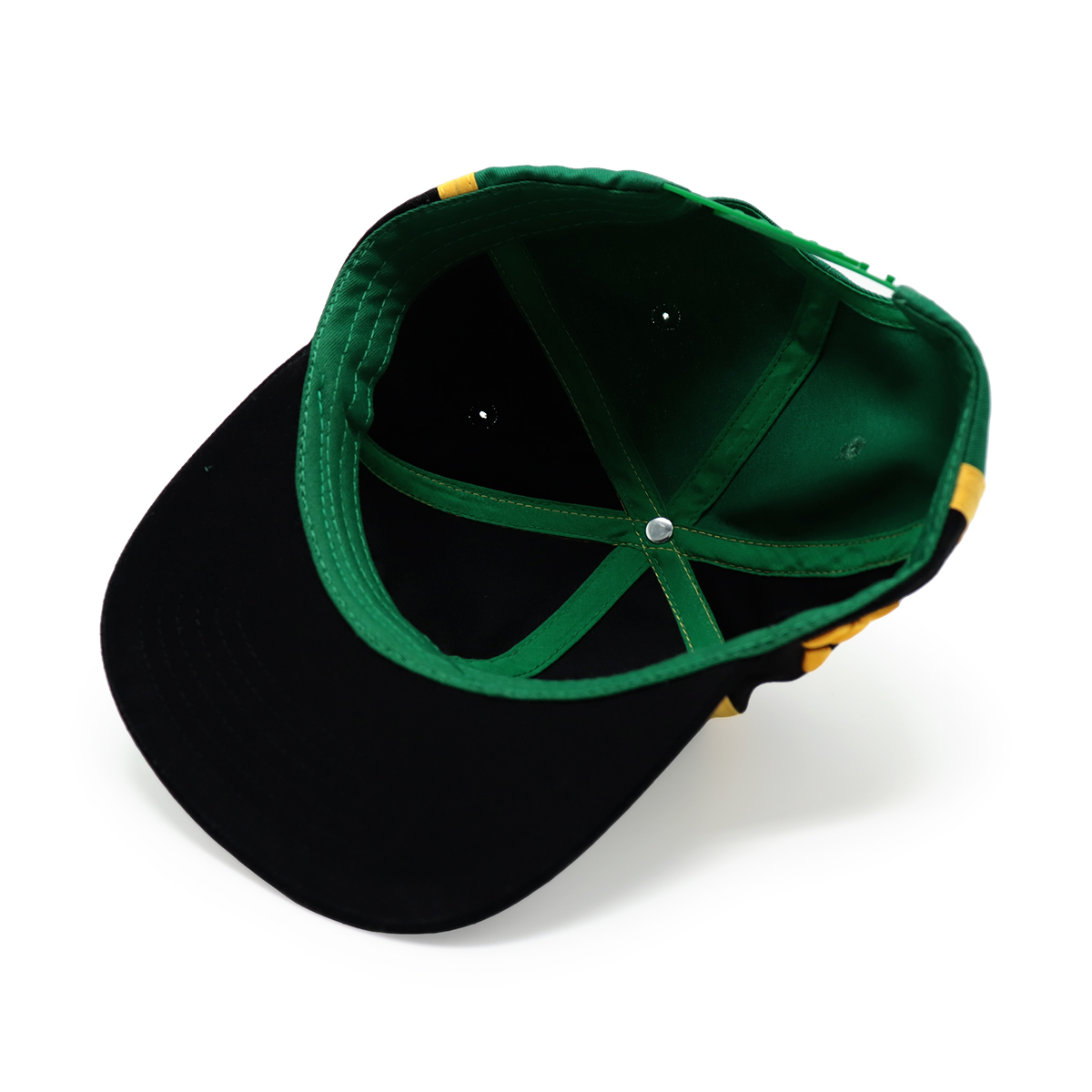 Jamaica Embroidered Flat Brim Snapback Hat – Green, Yellow & Black Cap