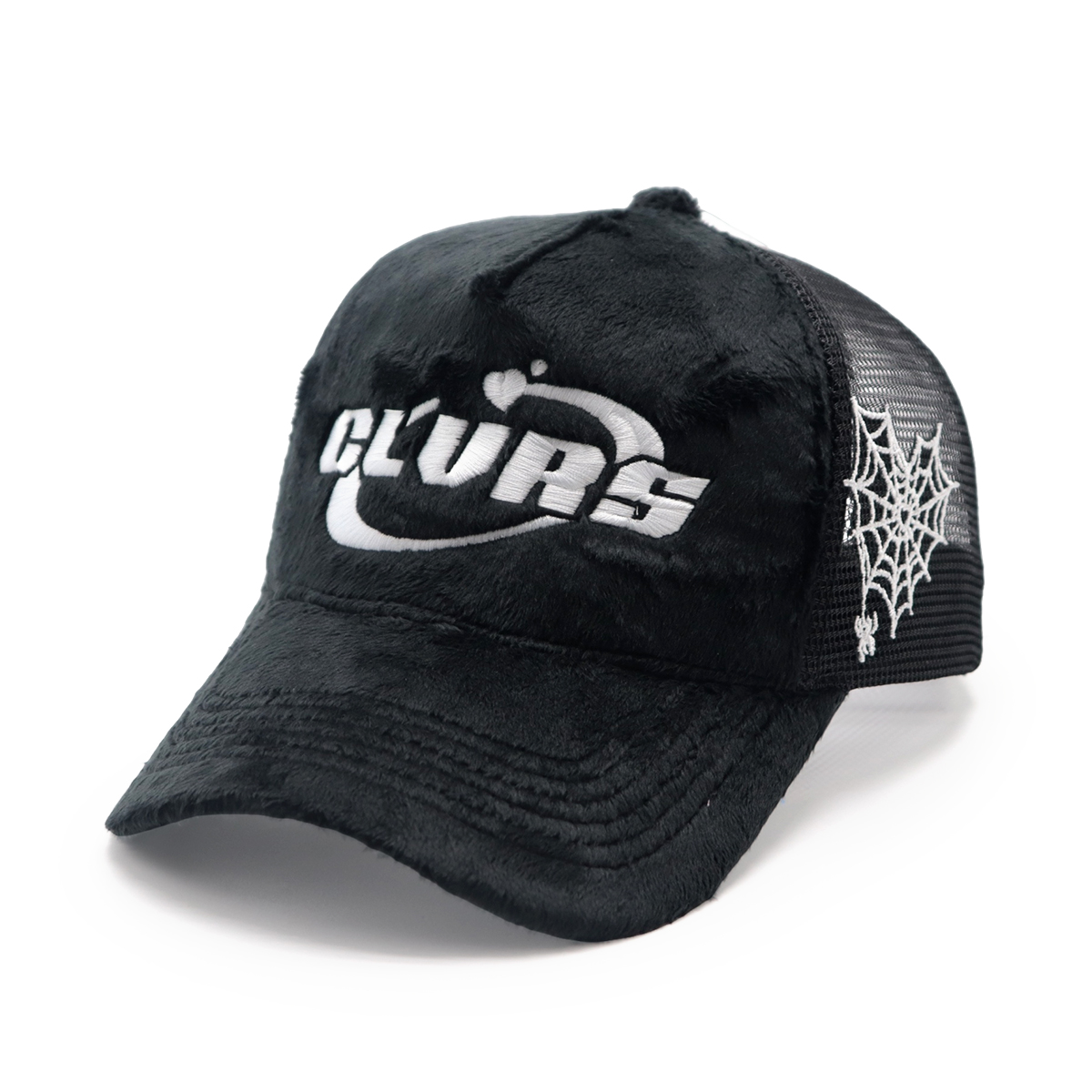 Curved Brim Custom Trucker Hats – Plush Embroidery Mesh Cap for Men & Women