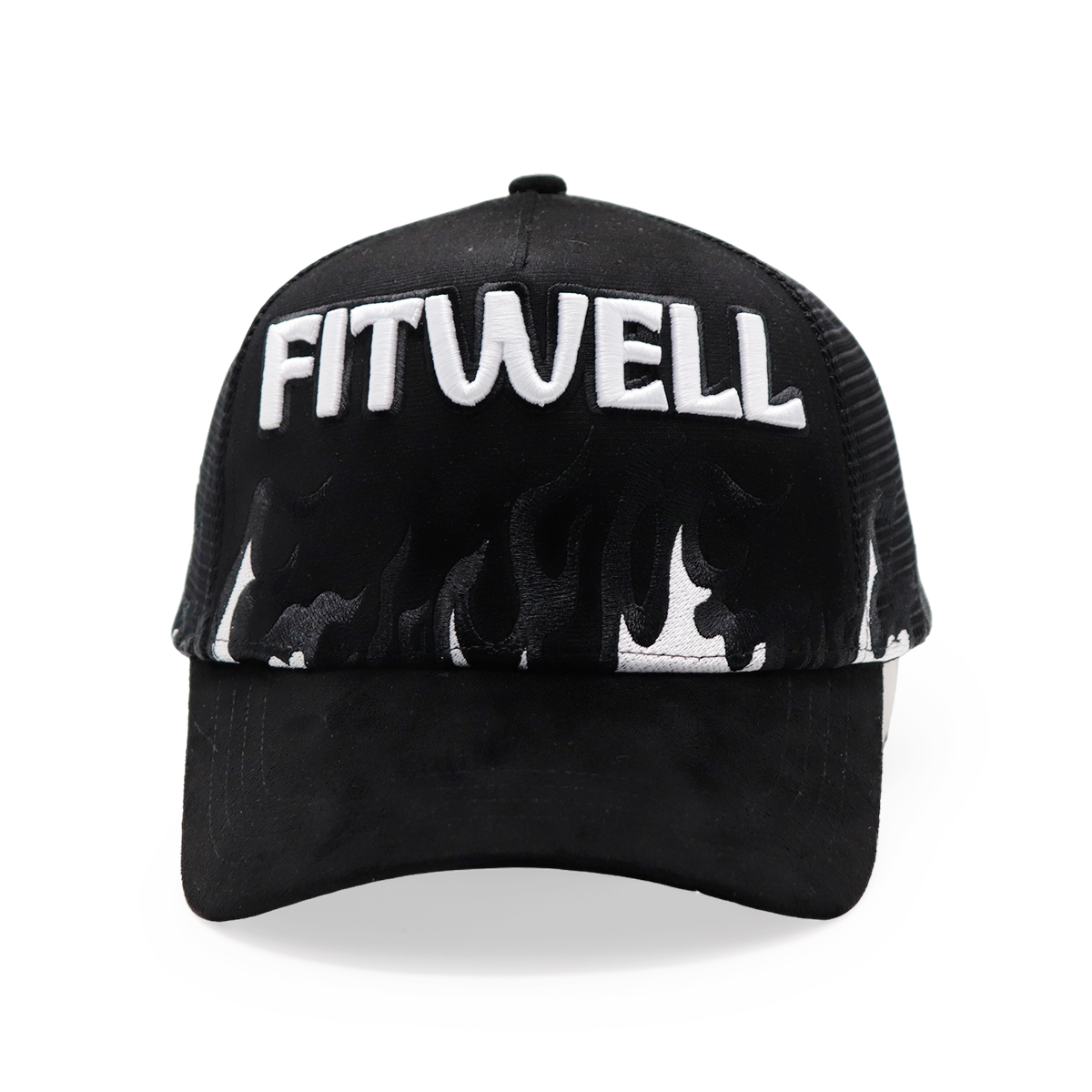 FITWELL Flame Trucker Cap - Stylish Mesh Baseball Hat