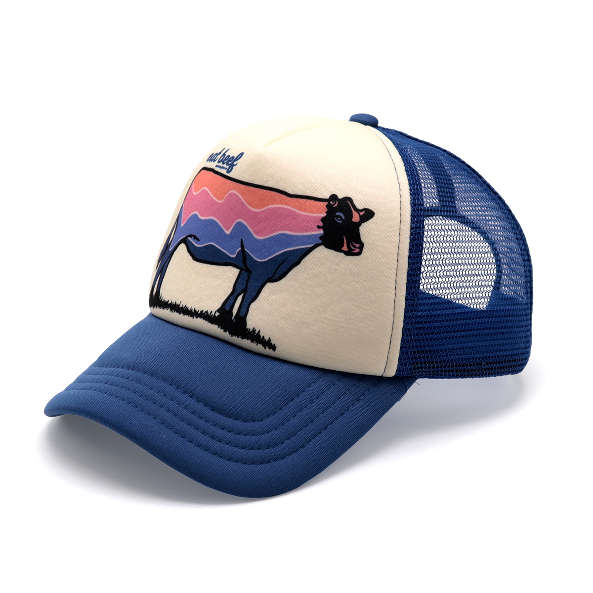Support Dairy Farmers Foam Print Trucker Cap Adjustable Mesh Baseball Hat for Men and Women