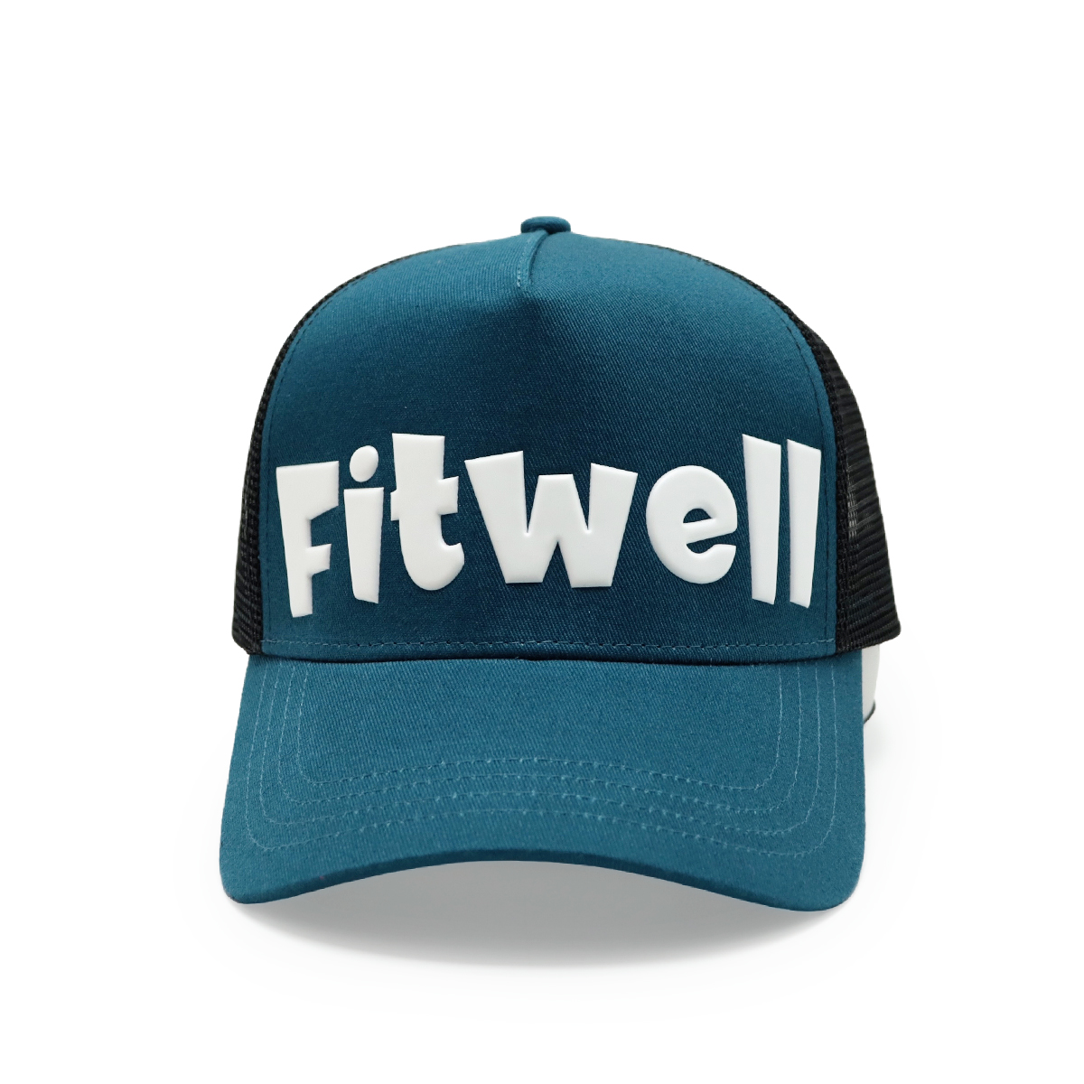 Fitwell High Frequency 3D Logo Trucker Cap, Custom Embossed Mesh Hat, Sports & Casual, Multiple Colors