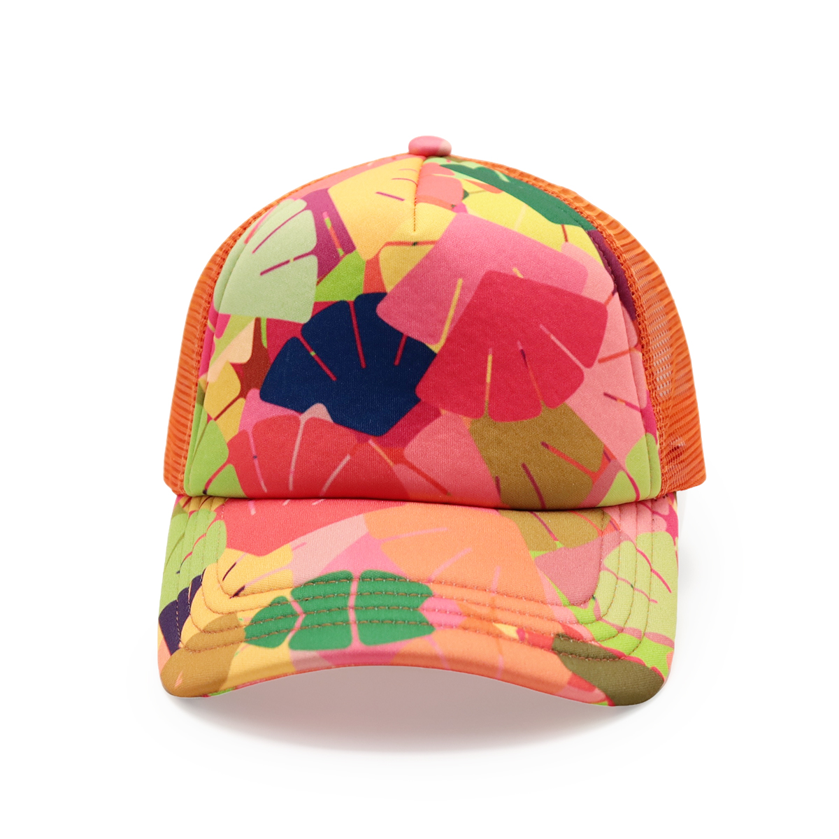 Custom Transfer Printed Logo Baseball Caps – Fashionable Multicolor Mesh Caps