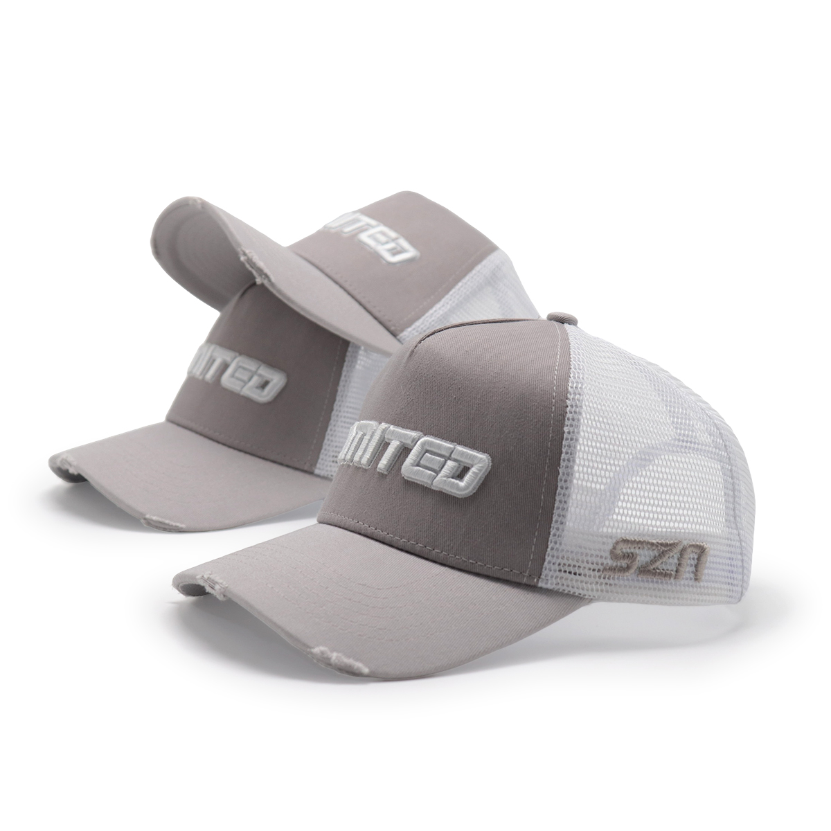 3D Embroidered Logo 5 Panel Snapback Mesh Trucker Hat - LIMITED