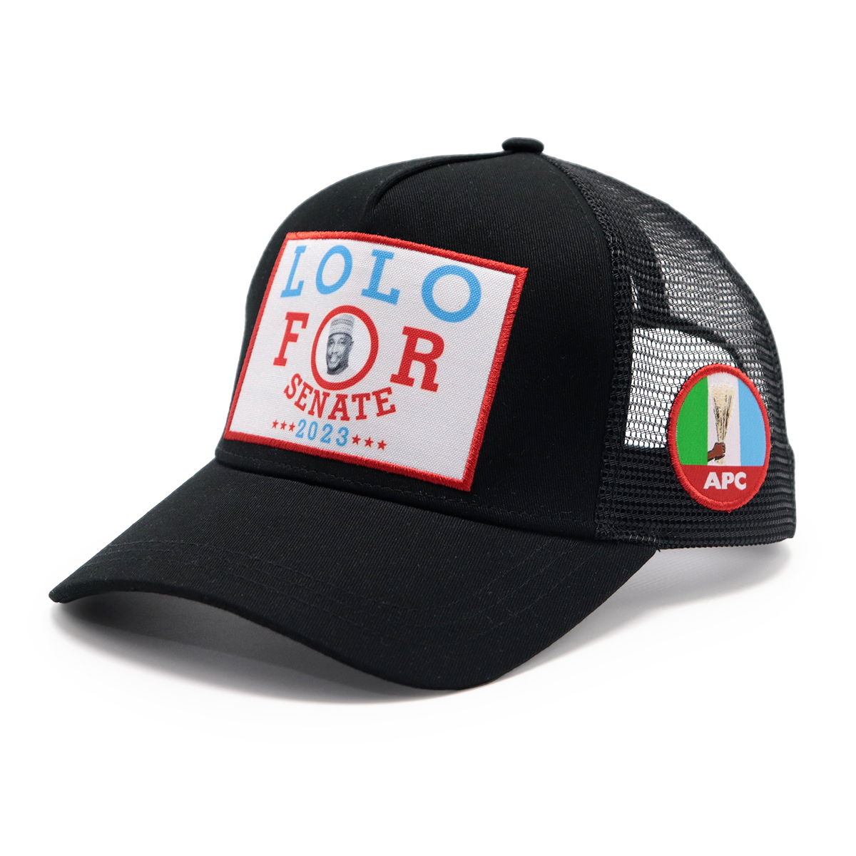 Heat Transfer Patch Political Mesh Trucker Cap – Custom Logo, Adjustable Snapback, Unisex Campaign Hat