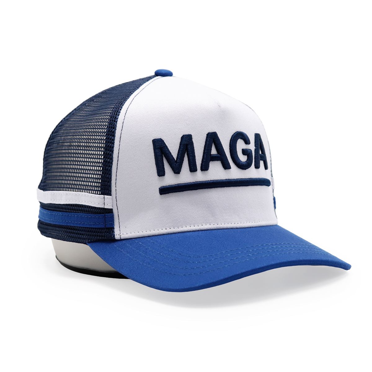 MAGA 3D Embroidered Mesh Trucker Cap – Political Letter Snapback Hat
