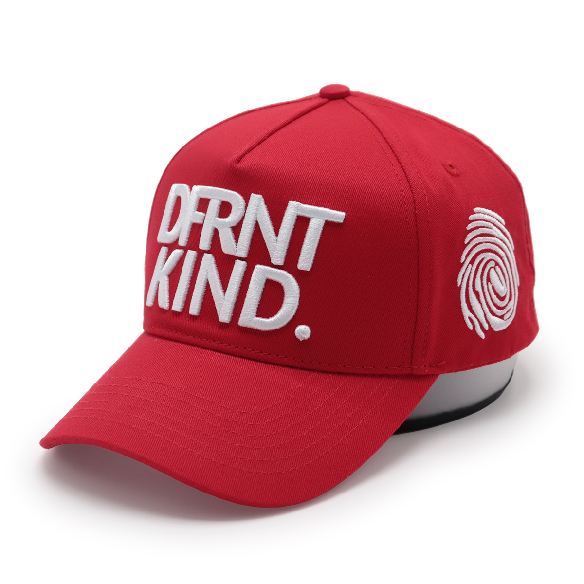 DFRNT KIND. Embroidered Baseball Caps – Colorblock & Red, Adjustable, Unisex Street Style Hats