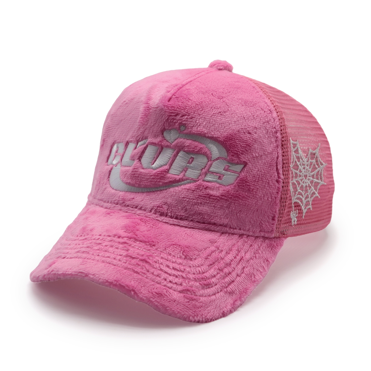 Curved Brim Custom Trucker Hats – Plush Embroidery Mesh Cap for Men & Women