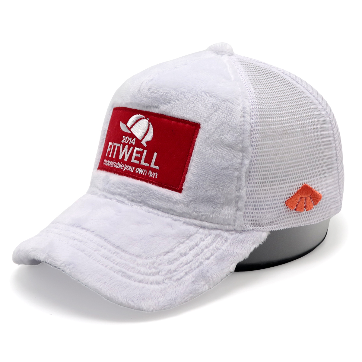 Yellow Velvet Trucker Cap with Embroidered Patch Logo | Custom Mesh Snapback Hat