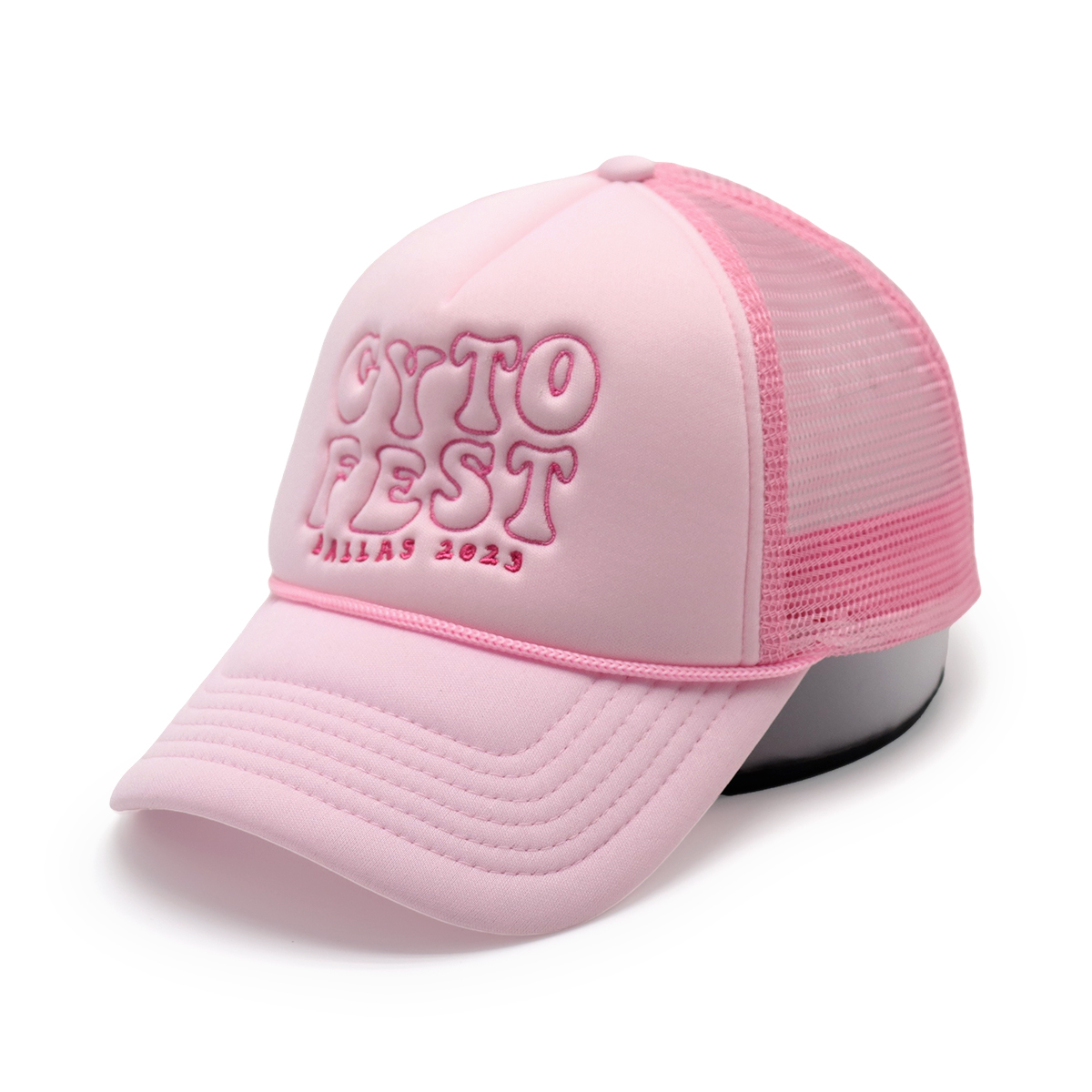 Pink GYTO FEST Dallas 2023 Trucker Hat – Embroidered Mesh Snapback Cap