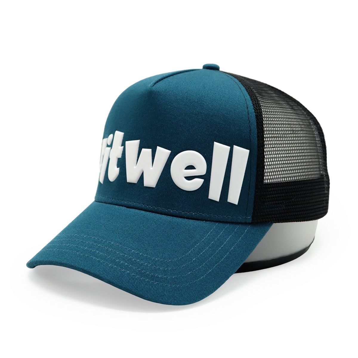 Fitwell High Frequency 3D Logo Trucker Cap, Custom Embossed Mesh Hat, Sports & Casual, Multiple Colors