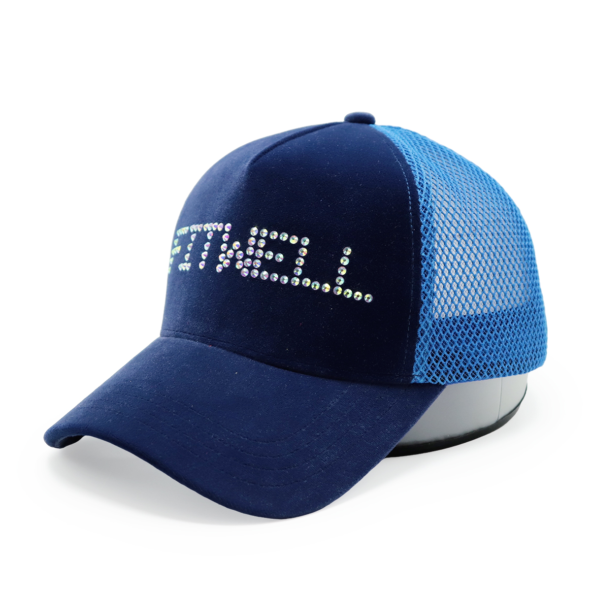 FITWELL Rhinestone Mesh Trucker Cap – Bling Crystal Letter Snapback Hat