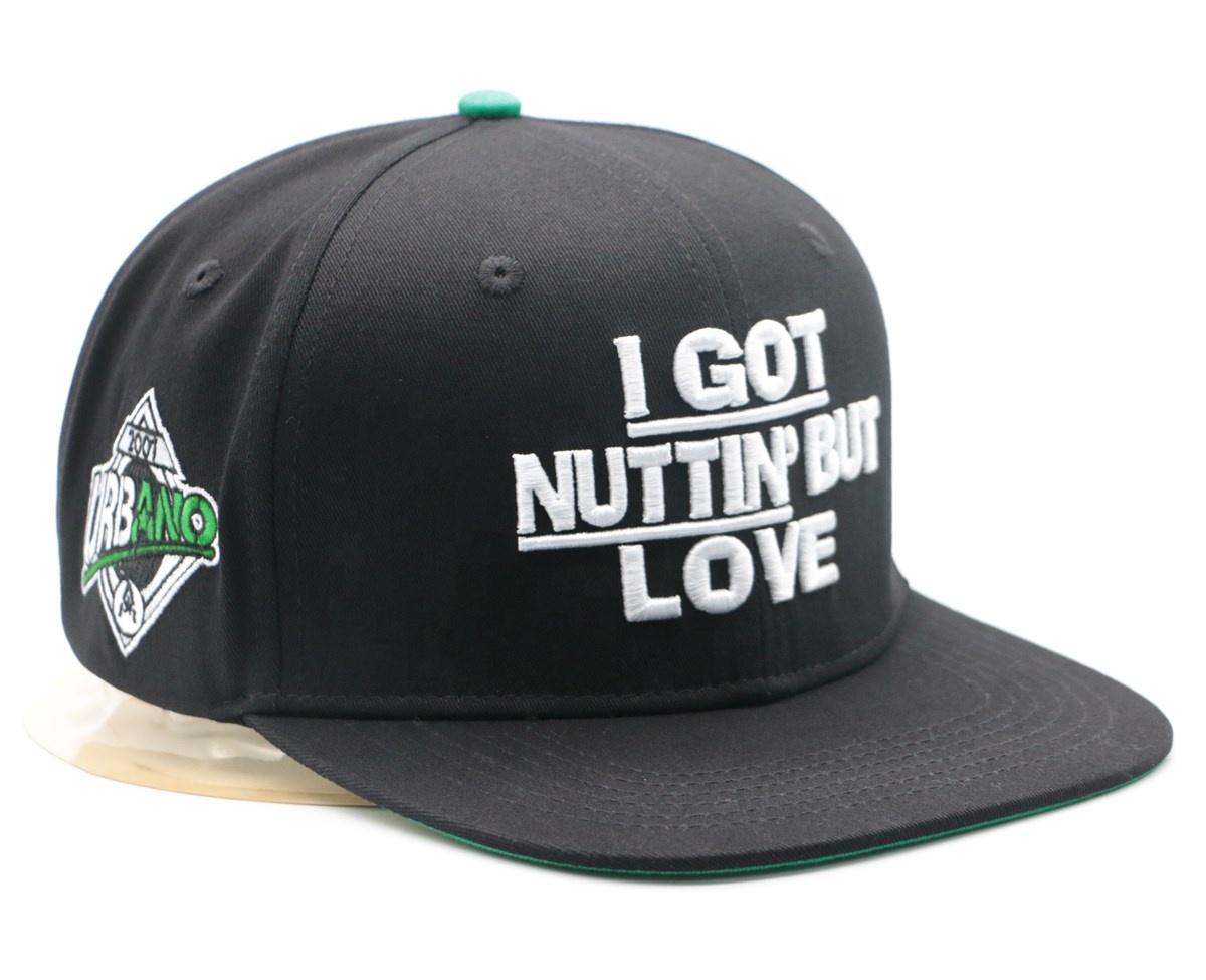 I GOT NUTTIN' BUT LOVE 3D Embroidered Black Snapback Hat