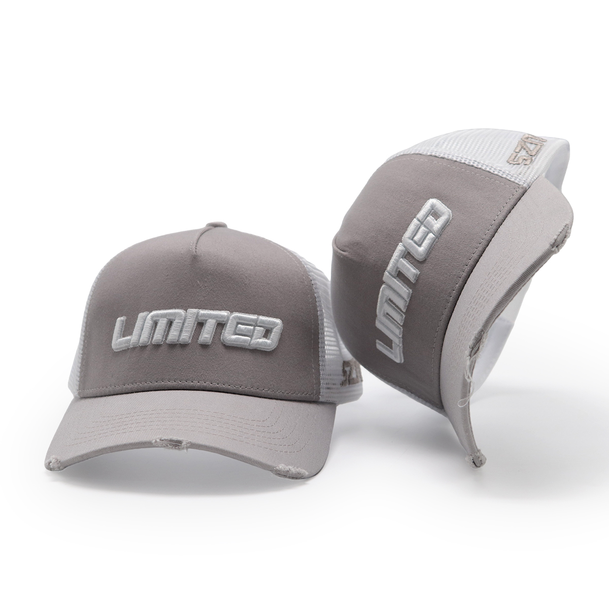 3D Embroidered Logo 5 Panel Snapback Mesh Trucker Hat - LIMITED