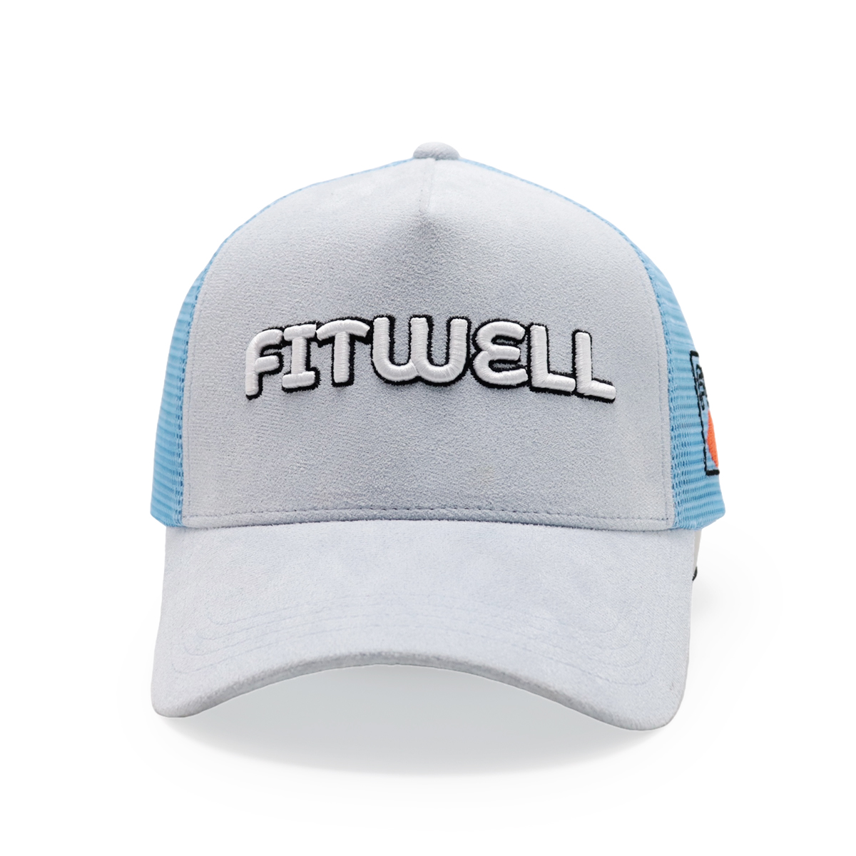 FITWELL 3D Embroidered Suede Mesh Trucker Cap – Multi-color Snapback Hat