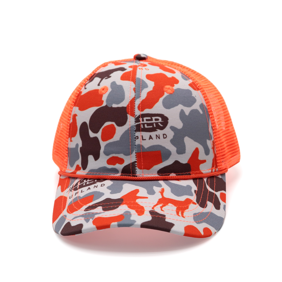 Curved Brim Rope Custom Trucker Hats – Camo Mesh Adjustable Cap Design Your Own Logo