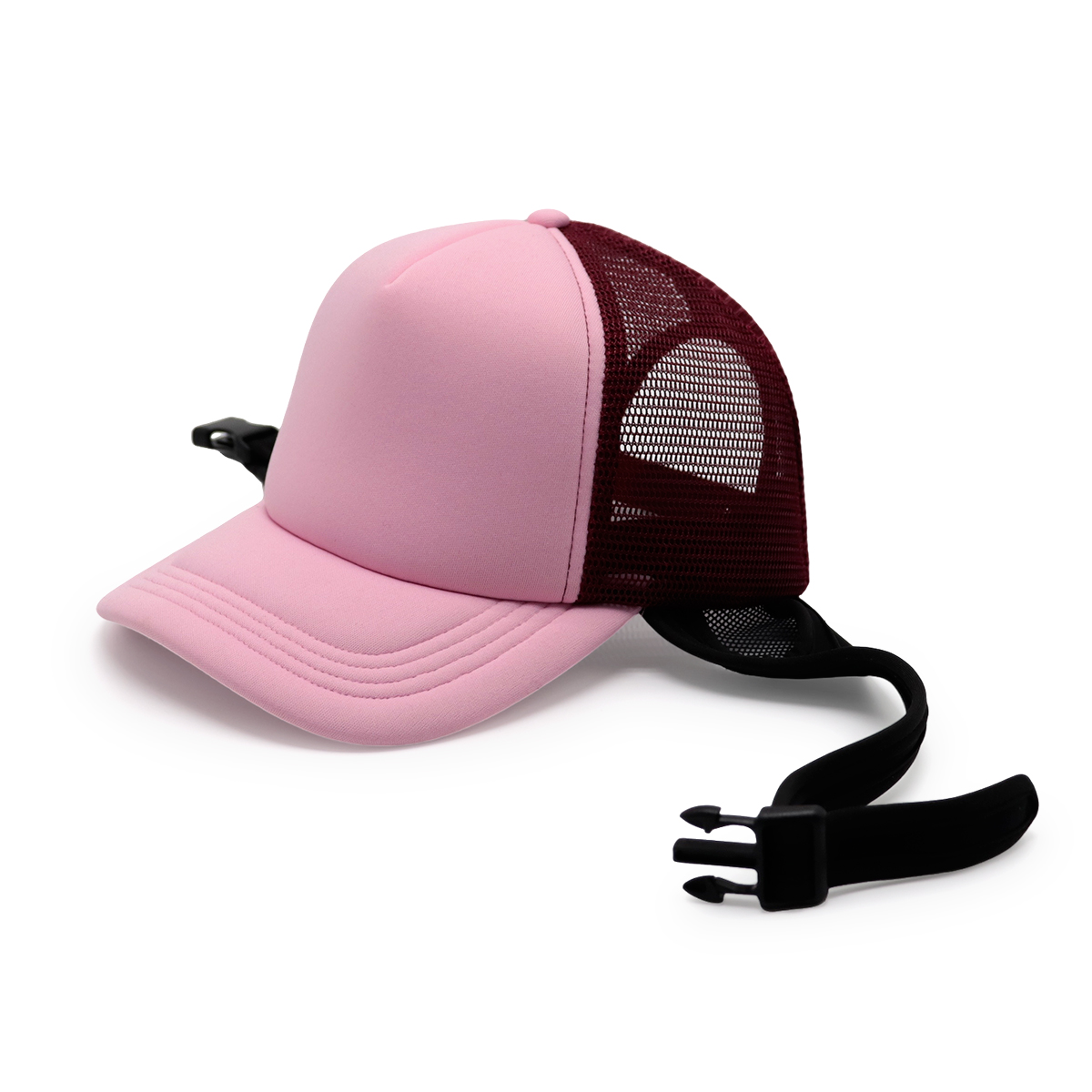 Unisex Surf Cap with Chin Strap Adjustable Mesh Trucker Hat for Outdoor Sports and Water Activities