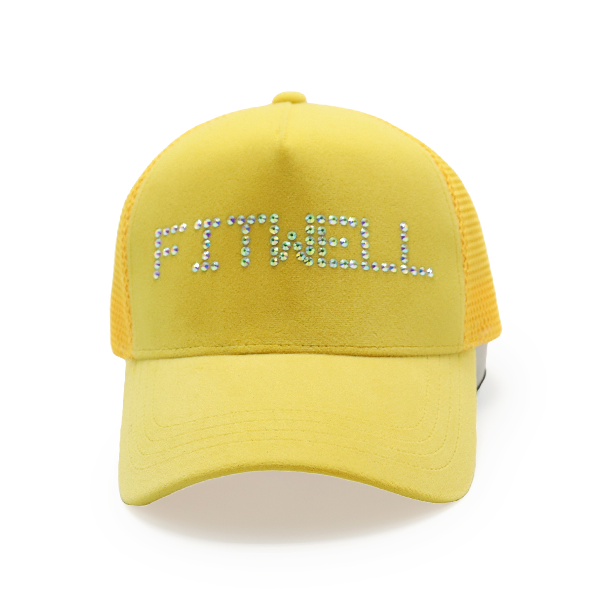 FITWELL Rhinestone Mesh Trucker Cap – Bling Crystal Letter Snapback Hat
