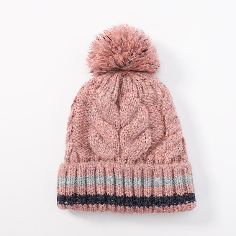 Women’s Winter Cable Knit Beanie with Pom Pom – Soft Warm Cuffed Hat