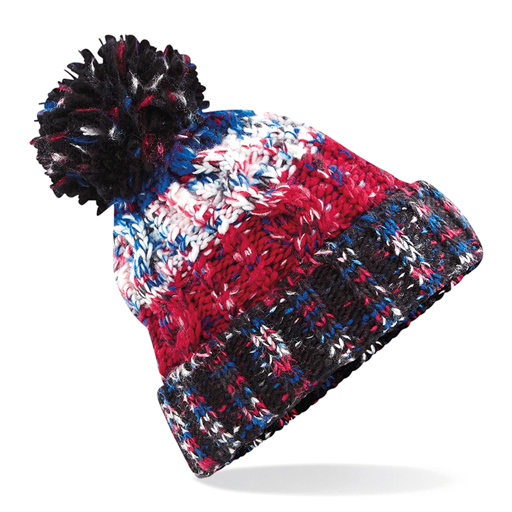 Winter Multicolor Pom Pom Knit Beanie Hat with Cuffed Design for Men and Women