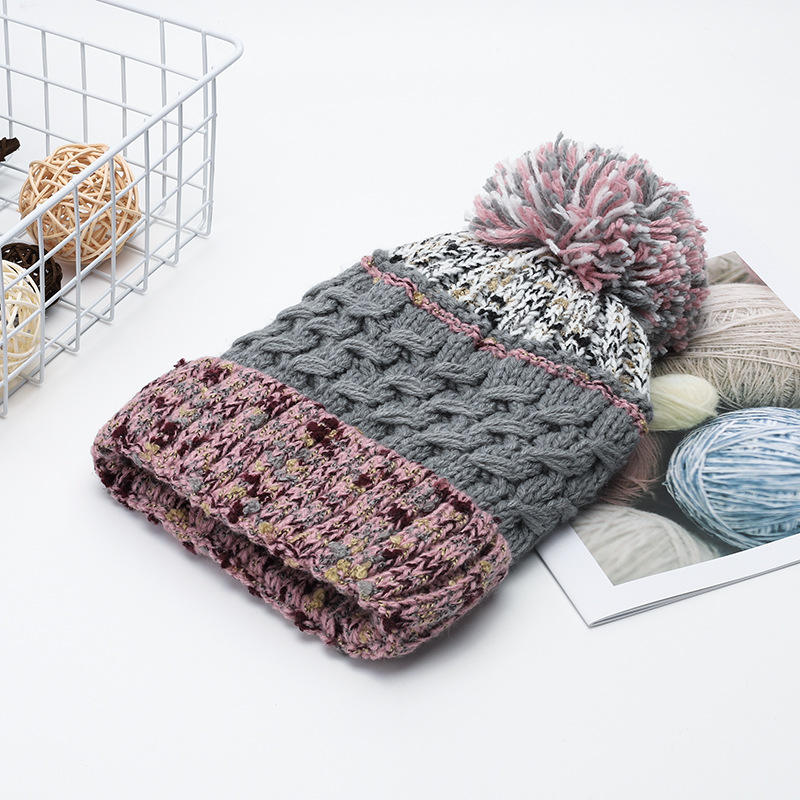 Cozy Cable Knit Cuffed Beanie with Faux Fur Pom Pom (Unisex Winter Hat)