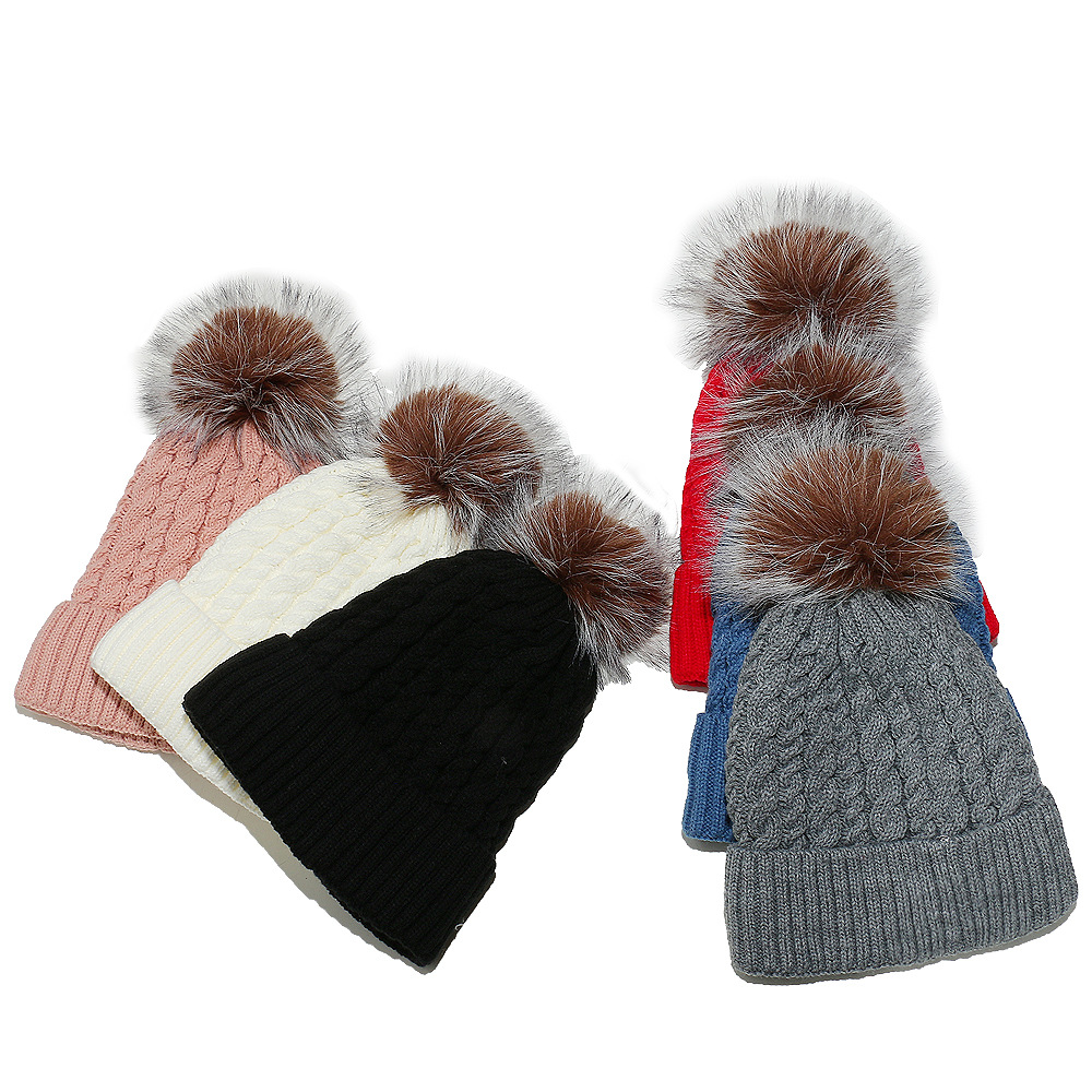 Winter Warm Pom Pom Knit Beanie Hat for Women & Men