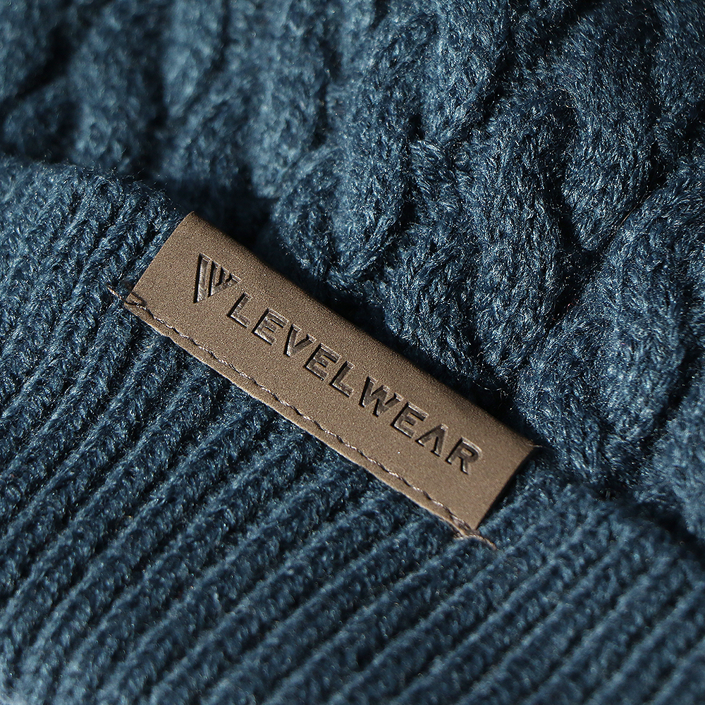 Winter Cable Knit Beanie with Faux Fur Pom Pom