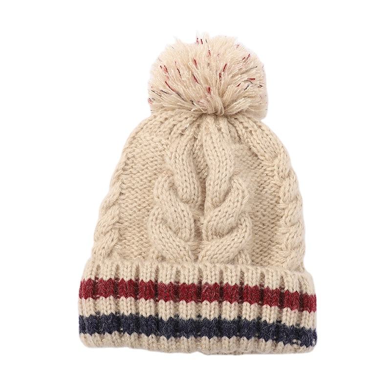 Women’s Winter Cable Knit Beanie with Pom Pom – Soft Warm Cuffed Hat