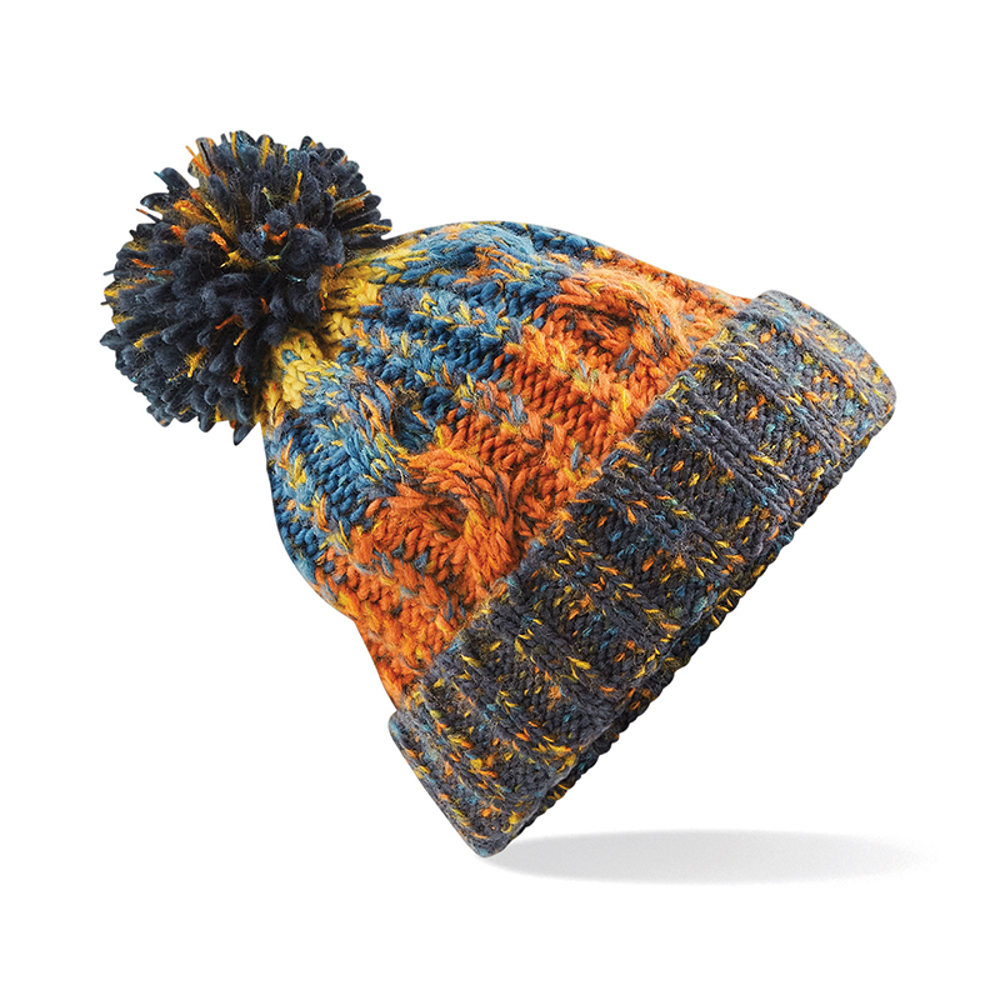 Winter Multicolor Pom Pom Knit Beanie Hat with Cuffed Design for Men and Women