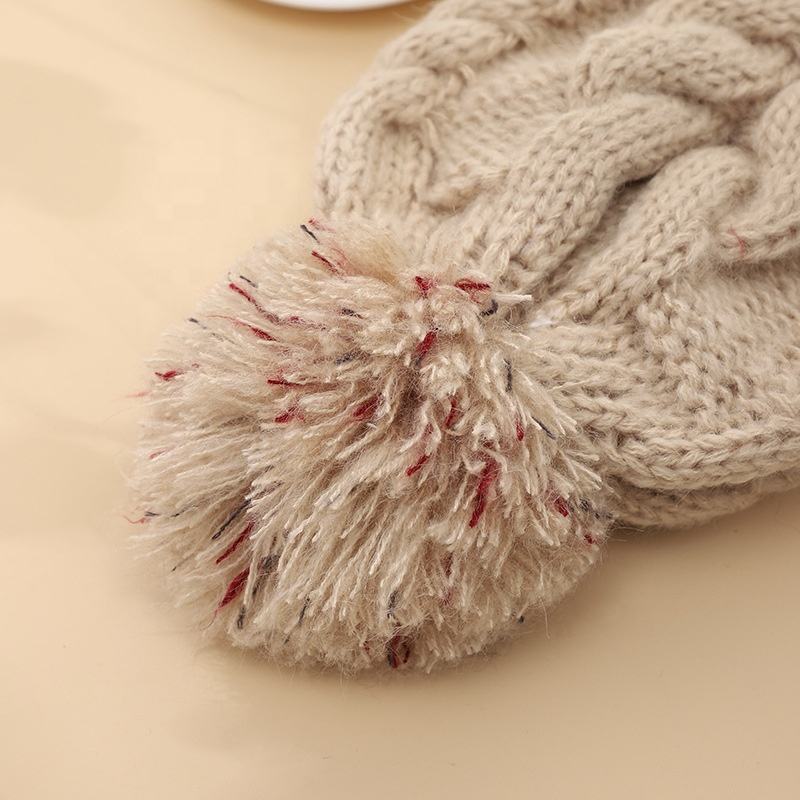 Women’s Winter Cable Knit Beanie with Pom Pom – Soft Warm Cuffed Hat